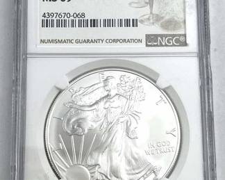 1oz 999 2010 NGC MS69 American Silver Eagle