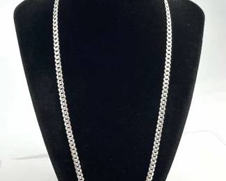 925 Silver Cuban Link Necklace Chain