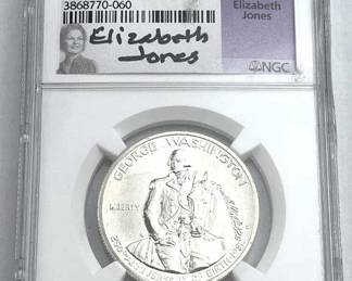 1982-D Signed NGC Gem UNC Washington Comm. Half