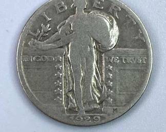 1929 Standing Liberty Silver Quarter, US