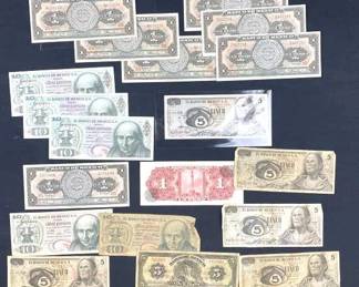 Nice Collection of Vtg Mexico Paper Money