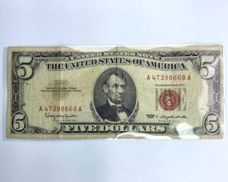 1963 $5 Red Seal United States Note