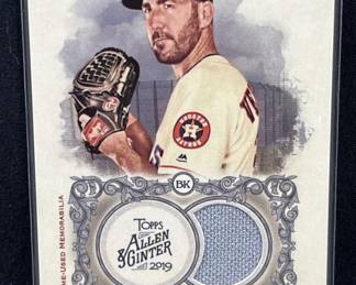 2019 Justin Verlander Topps Allen & Ginter Relic