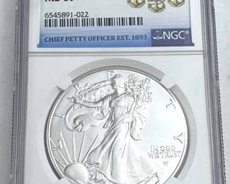 1oz 999 2022 NGC MS69 American Silver Eagle