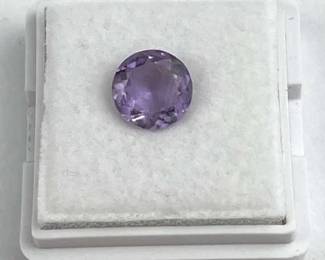 1.56Ct Round Cut Amethyst Gemstone