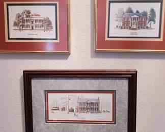 SIGNED LITHOS OF HISTORIC HOMES