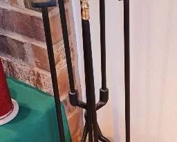 BRASS FIREPLACE TOOLS
