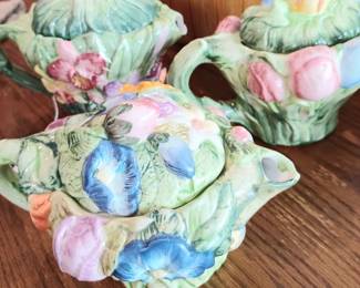 FITZ AND FLOYD SPRING FLOWER TEA POTS