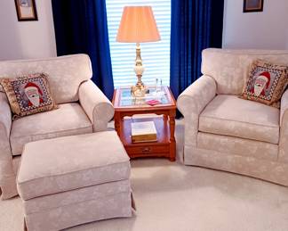 NORWALK CHAIRS AND OTTOMAN