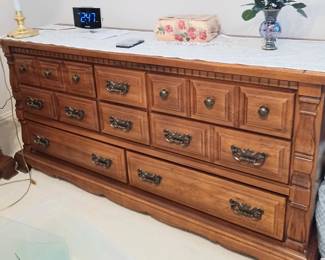 VERY NICE N. CAROLINA  MAPLE DRESSER AND NIGHT STAND