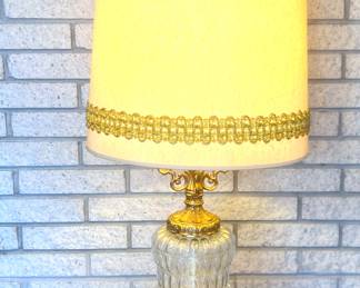 Huge 2-way Murano glass lamp with original shade