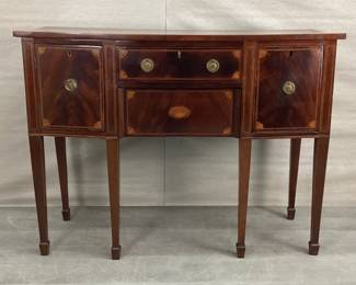 19th Century English Bow Front Sideboard