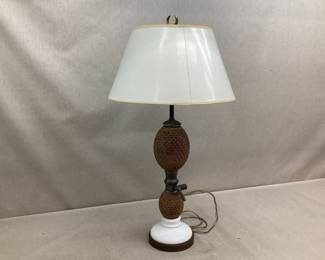 Antique Cane Wrapped French Gas Stove Lamp