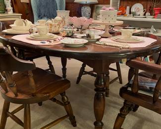 Pine table & 4 chairs