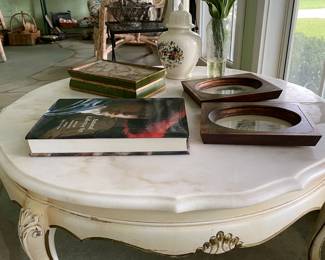 Marble top coffee table