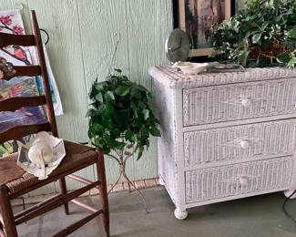 Wicker  3 drawer chest