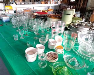 REMEKINS, GLASS STEMWARE INC. PATTERN GLASS GOBLETS