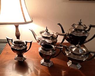 SILVER PLATE TEA SET 