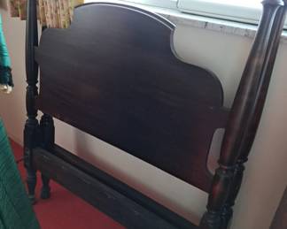 TWIN BED  - ONE OF MATCHING PAIR - SIDE RAILS AND SLATS INCLUDED