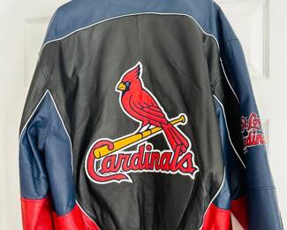 Lou Brocks Personal Leather St Louis Cardinals Jacket 