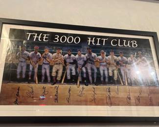 Rare 3000 Hit Club Poster Signed by ALL 12 Legends Comes with COA