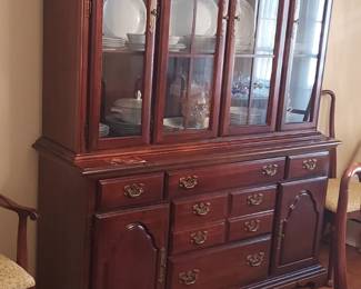 Cherry Grove Line Lighted China Cabinet by American Drew Furniture Co