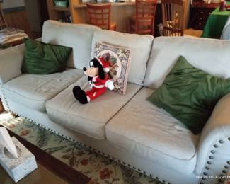 Couch with removable pillows. Great for sleeping