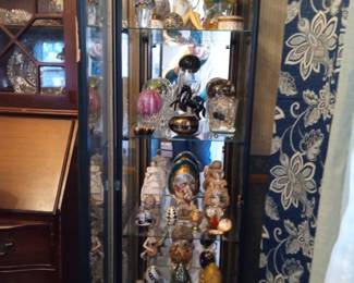 paper weights, porcelain Fabrege style eggs 