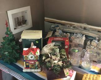 Ceramic Christmas tree, and vintage Christmas decor