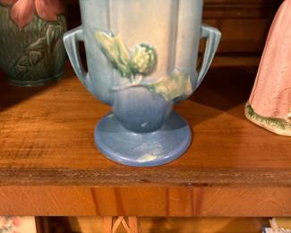 Vintage Roseville Thornapple Blue 1937
 Art Deco