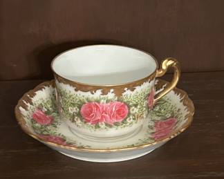 22kt Gold gilded Teacup and Saucer 