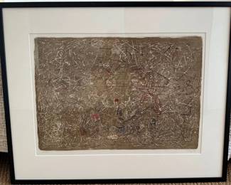Mark Tobey, Flight Over Forms, Litho, Signed, Numbered, $800, 36 x 29