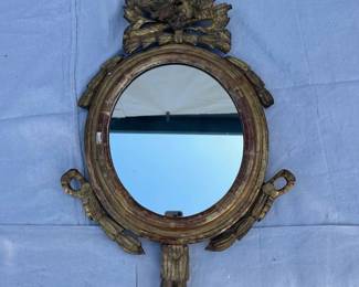 Antique giltwood mirror $500, 21.5 x 2.5 x 32
