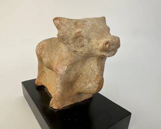 Antique Hellenistic Terracotta Cow, Circa 3rd - 1st century $300, 5 x 2.5 x 4