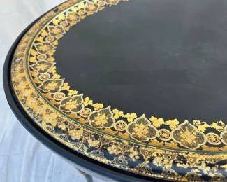 Antique black lacquered papier mache tray, $1700, 31.75 x 24.25 x 19.25