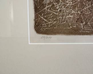 Mark Tobey, Flight Over Forms, Litho, Signed, Numbered, $800, 36 x 29