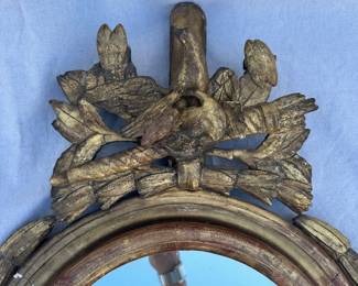 Antique giltwood mirror $500, 21.5 x 2.5 x 32