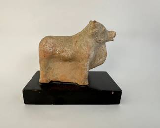Antique Hellenistic Terracotta Cow, Circa 3rd - 1st century $300, 5 x 2.5 x 4