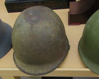 World War II helmets