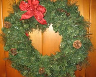 Faux holiday wreath
