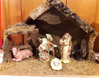 Nativity and manger
