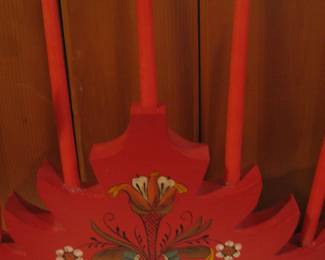 Rosemaling candleabra