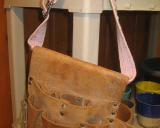 Leather garden/tool belt