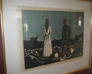 Edvard Munch print "The Lonely Ones"