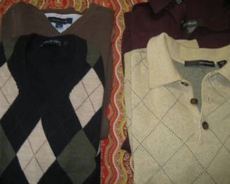 Men's sweaters including Eddie Bauer, Ralph Lauren, Nordstrom (size large)