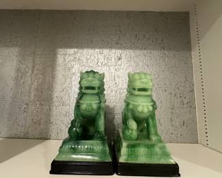 Green Onyx Foo Dogs