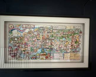 Charles Fazzino. New York City is 13.5 Miles Long, 2.4 Miles Wide, 7.6 Million People, 12,000 Taxis, 20,500 Restaurants, 5,800 Subway Cars, 4,375 Buses, 52 Bridges, and THE CENTER OF THE WORLD