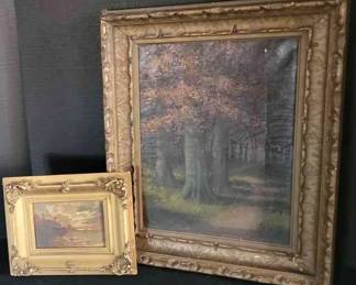 2 Framed Oil Paintings
