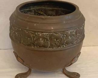 Copper Three Footed Planter