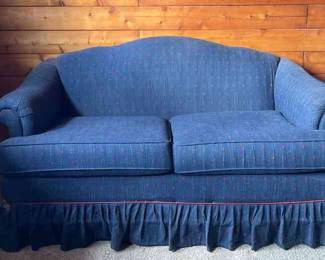 Blue Red Loveseat